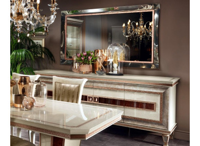 Console hout dressoir console tafel spiegel dressoir kast 2-delige set arredoclassic