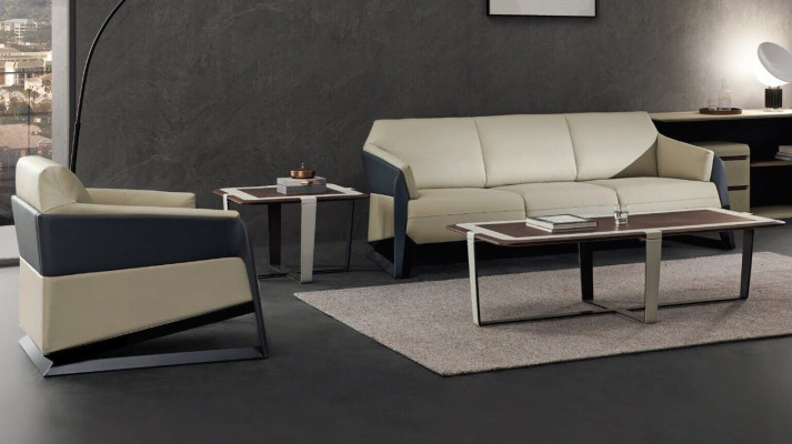 Sofa set 3-zits set decoratie design banken gestoffeerde banken lederen ontspanning