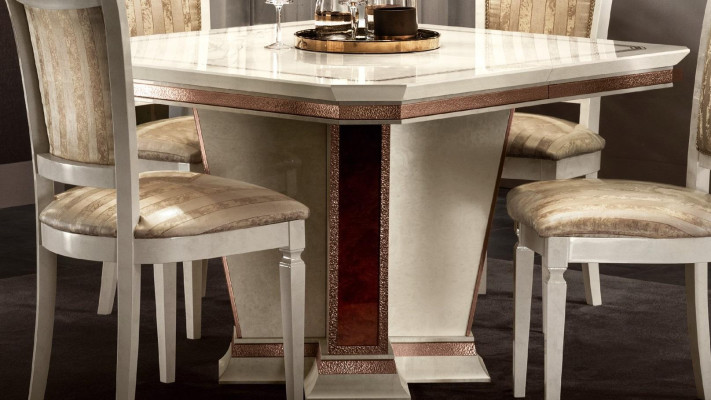 Compleet set eettafel 4x stoelen eetkamerset eetgroep houten tafel tafels 5-delig