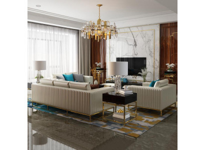 Sofa set 3+2+1 zitsbanken Design Bank Bekleding Moderne Bank