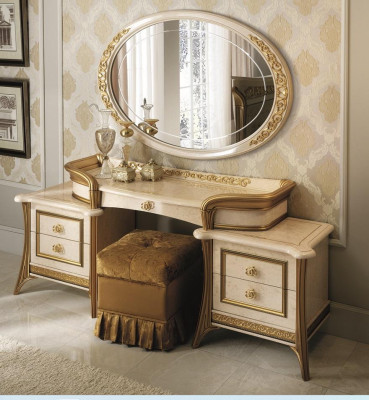 Kaptafel met spiegel Luxe console dressoir Slaapkamertafel Barok Rococo
