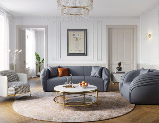 Woonlandschap Bank Bekleed Bankstel 3+2 Zits Modern Stijl Meubelgroep