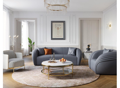 Woonlandschap Bank Bekleed Bankstel 3+2 Zits Modern Stijl Meubelgroep