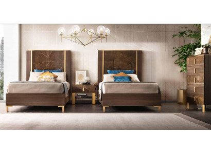 Bed nachtkastje kruk 4-delig slaapkamer set design modern luxe bedden.