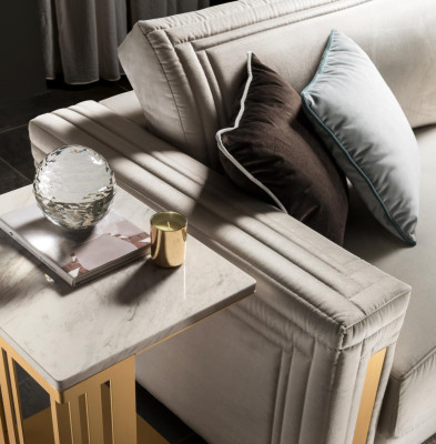 Driezits 3-zits woonkamer gestoffeerd textiel modern luxe design bank meubels nieuw