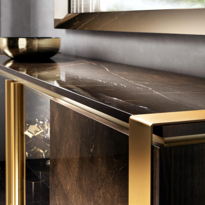 Edel design console hout dressoir spiegel dressoir kast 2-delige console tafel.