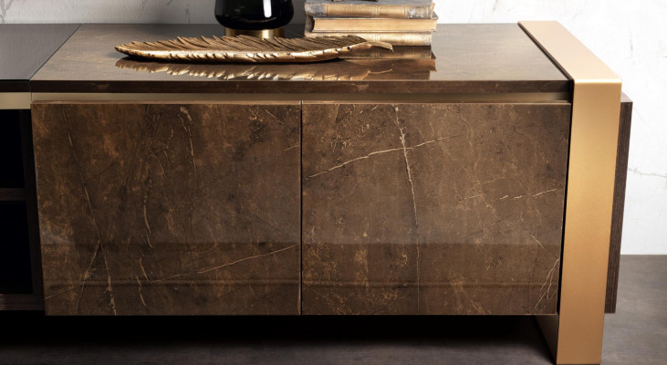 Edel design console hout dressoir spiegel dressoir kast 2-delige console tafel.