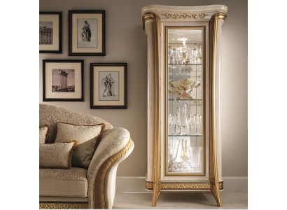 Luxe etalage vitrine glazen kast klassiek stijl meubelrek ITALIË NIEUW