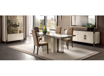 Eettafel + 4x stoelen Stoel Modern Eetkamer Set Eetgroep Tafel Tafels Set