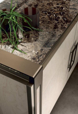 Edel ontwerp console houten spiegel dressoir dressoir kast 2-delige console tafel