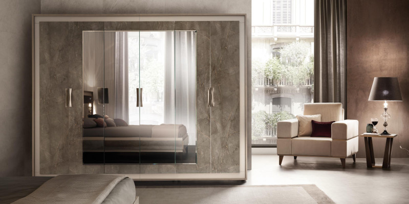 Luxe kledingkast Ontwerper kledingkasten 6-deurs kast arredoclassic