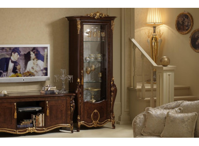 Klassieke kast boekenkast boekenrek vitrine vitrinekast glazen kast