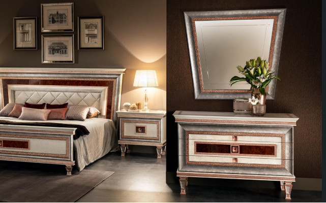 Elegante stijl meubels slaapkamer ladekast kast klassiek dressoir met spiegel
