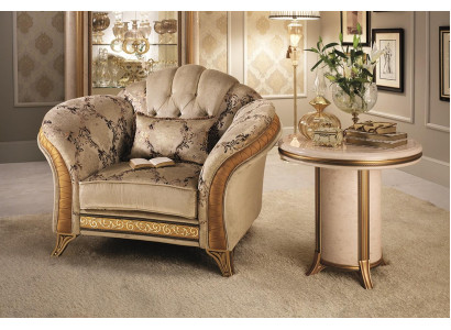 Klassieke fauteuil televisiebank 1-zits bank ontwerper textiel bekleding nieuw