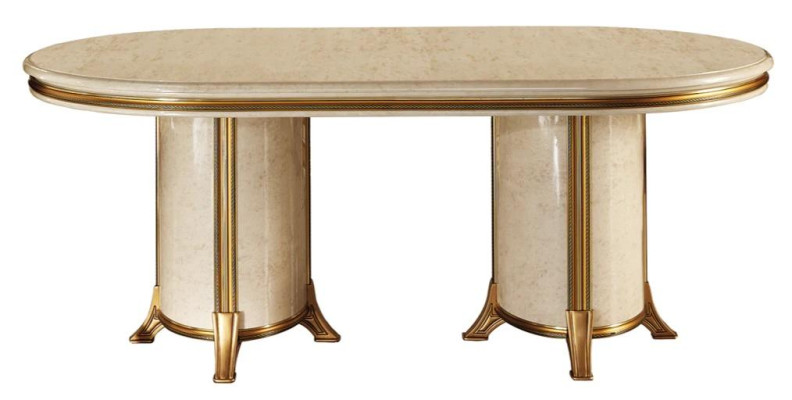Eetkamer Woonkamer Klassiek Beige arredoclassic Eettafel Design Tafel Hout