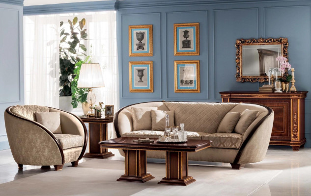 Ontwerp fauteuil stoffen bank bank gestoffeerde banken fauteuil televisiezitplaats 1 zitplaats arredoclassic