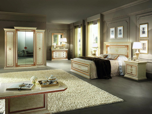 Bed Klassieke Stijl Bedden Dubbele Luxe Houten Meubels Slaapkamer arredoclassic