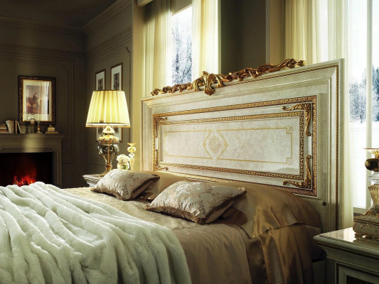 Bed Klassieke Stijl Bedden Dubbele Luxe Houten Meubels Slaapkamer arredoclassic