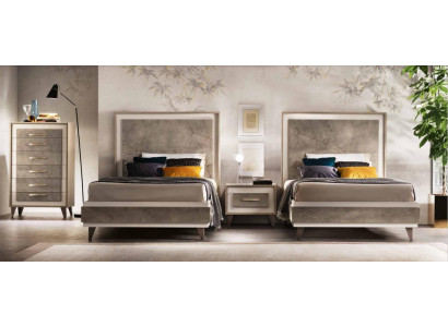 Italiaanse meubelontwerper slaapkamer nachtkastjes bed 3-delig set bedden.