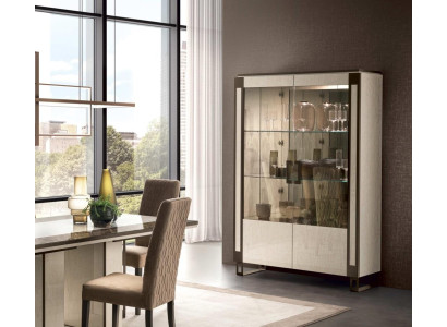 Vitrine 2 deurs kast Vitrines Woonkamer kasten Design kast Meubels Glas Nieuw
