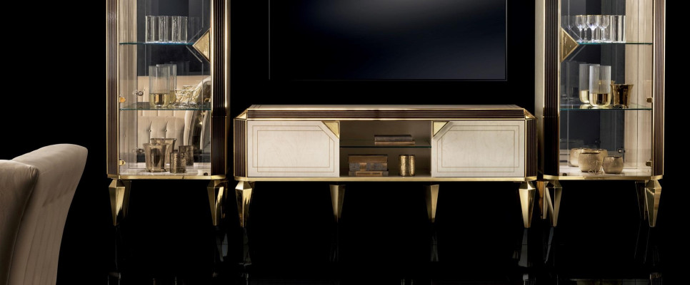 Designer tv meubel dressoir ladekast lage kast plank luxe woonkamermeubel