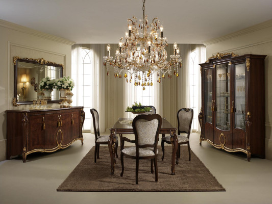 Klassieke 1 stoel Designer Italiaanse eetkamer meubels hout Barok