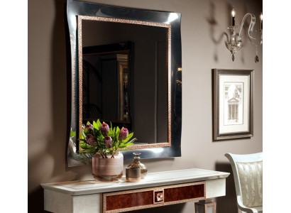 Klassieke grote spiegel wandspiegel hangspiegel houten frame kapstok nieuw