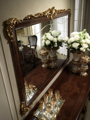 Klassieke wandspiegel met houten frame, spiegels meubels Nieuw 165x114 glas design frame