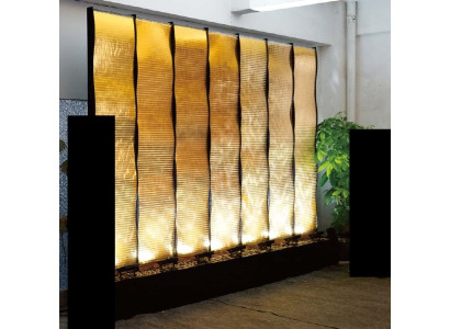 Water Walls xxl Decoration Stainless Steel Partition Custom Made Led Water Wall