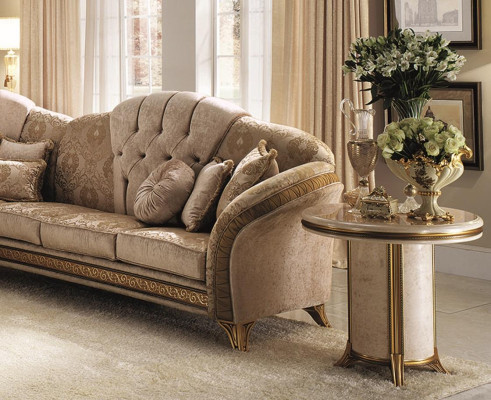 Klassieke luxe design salontafel bank woonkamer tafel bijzettafels hout