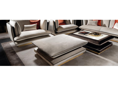 Lounge Hocker Club Voetenbank Ottomaanse Pufa Textiel Ottomaanse Ontwerper arredoclassic