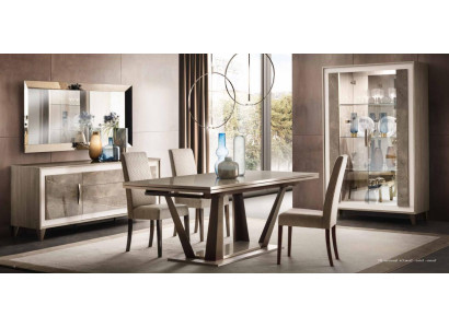 Italiaanse design eetkamerset met stoel tafel groep 5-delig Nieuw