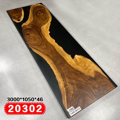 Epoxihars eettafel echt hout massief meubilair waterval gegoten hars epoxy tafel