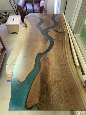 Eettafel River Table Echt Hout Decor Riviertafel Massief Epoxyhars Tafels