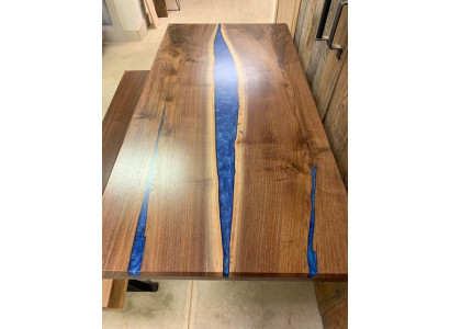 Waterval tafel epoxyhars eettafel epoxy tafels echt hout massieve meubels