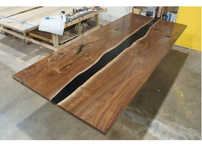 Eettafel tafels epoxyhars massieve meubels epoxy tafel waterval echt hout.