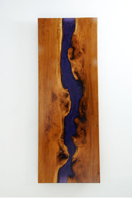 Tafel eettafel tafels epoxyhars epoxy echt hout massief designmeubels 250x90 Nieuw
