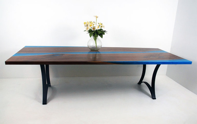 Moderne Tafels Eettafel Meer Design Tafel Hars Rivier Meubels 220x90 Epoxy Oceaan