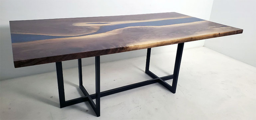 Eettafel Ontwerp Tafel Hars Moderne Tafels Zee Oceaan Rivier Meubels 220x90 Epoxy