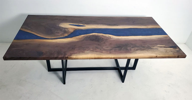 Eettafel Ontwerp Tafel Hars Moderne Tafels Zee Oceaan Rivier Meubels 220x90 Epoxy
