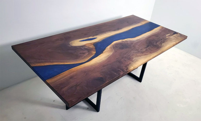 Eettafel Ontwerp Tafel Hars Moderne Tafels Zee Oceaan Rivier Meubels 220x90 Epoxy