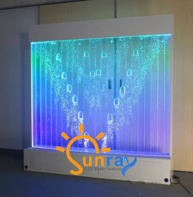 Moderne scheidingswand Water Walls LED-waterval verlichte decoratieve wand.