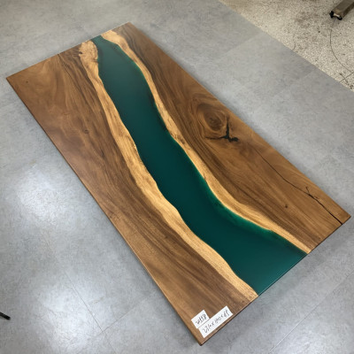Conferentietafel Eettafel River Table Massief 231x110 Epoxyhars Tafels