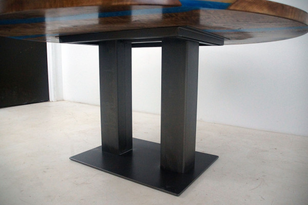 Ronde eettafel River Table Echt hout Riviertafel 150 cm Tafels Epoxyhars
