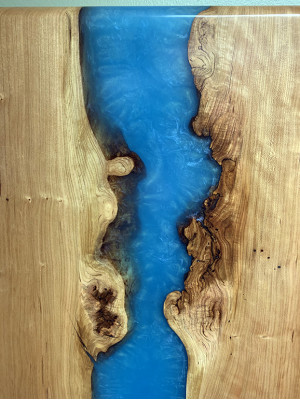 Epoxihars eettafel echt massief houten meubels waterval epoxytafel Nieuw 200x90