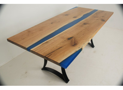 Epoxiehars eettafel echt houten meubels waterval epoxy tafel giethars massief