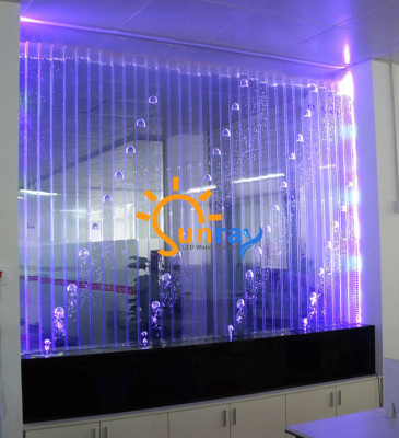 Wandpaneel met waterbellen LED-waterwand Ontwerper Decoratieve waterschildering