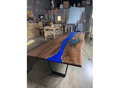 Eettafel Zee Water Rivier Echt hout Riviertafel 260x100 Tafels