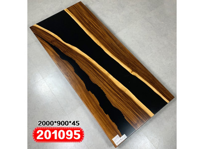 Epoxihars eettafel echt massief houten meubels watervalt epoxytafel 200x90 Nieuw
