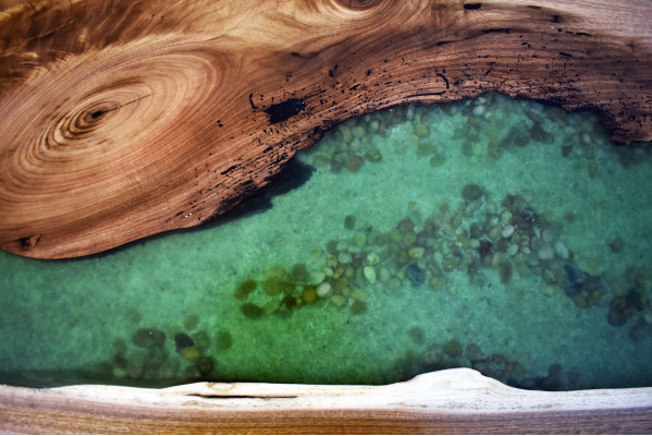 Eettafel Zee Water Rivier Echt hout Riviertafel 200x90 Tafels